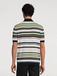 Zig Zag Cotton Polo Shirt