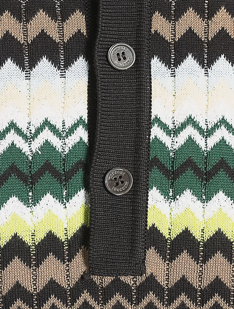 Zig Zag Cotton Polo Shirt
