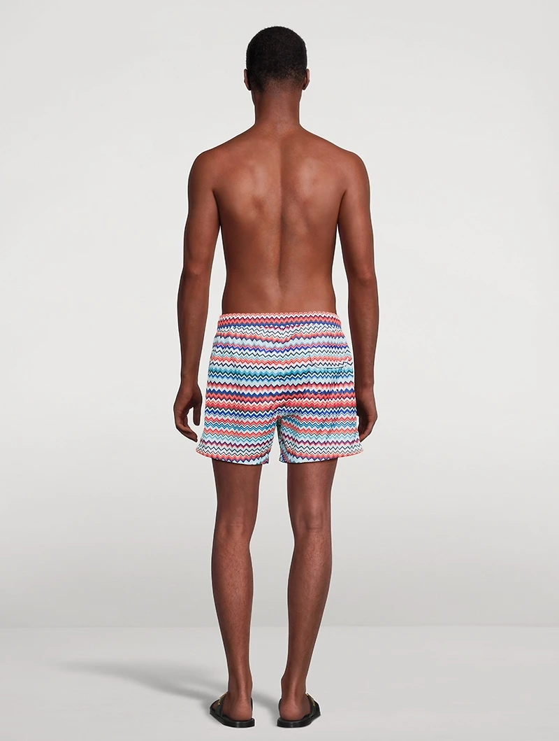 Zip Zag Nylon Swim Shorts