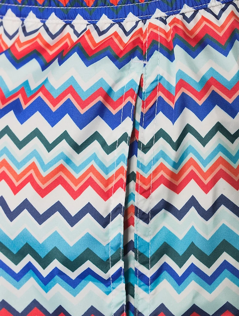 Zip Zag Nylon Swim Shorts