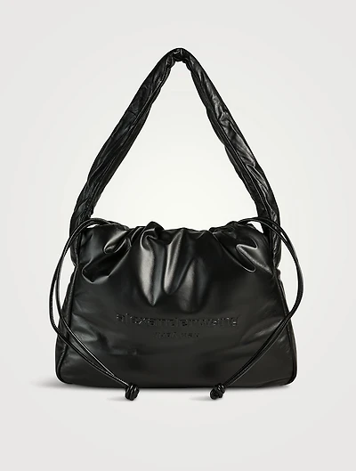 Large Ryan Puff Leather Shoulder Bag