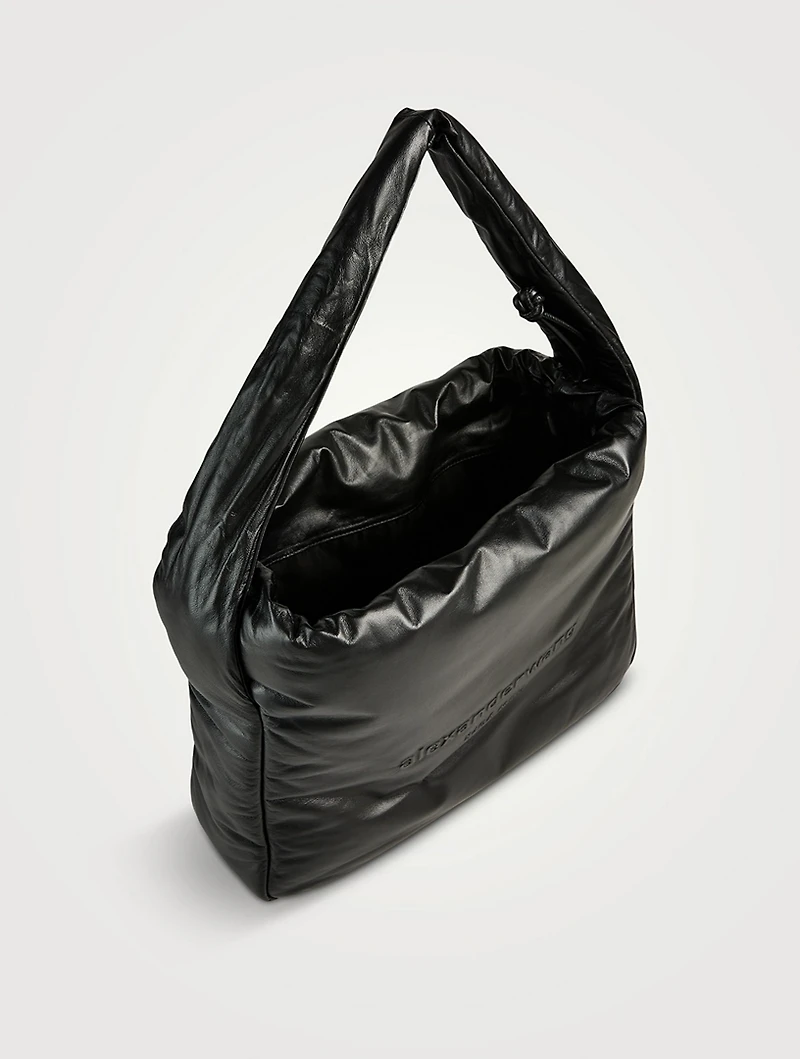 Large Ryan Puff Leather Shoulder Bag