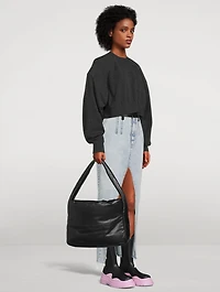 Large Ryan Puff Leather Shoulder Bag