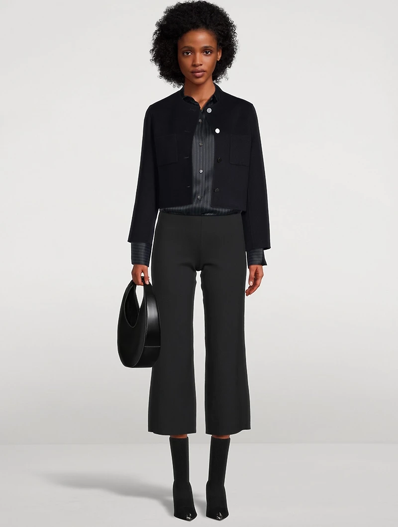 Slim Silk Shirt Pinstripe Print