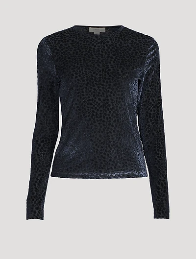 Velour Burnout Top