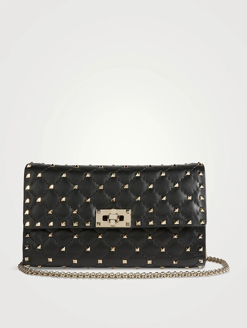 Rockstud Spike Leather Clutch
