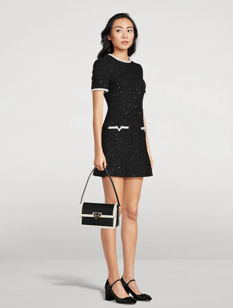 Rockstud Leather Shoulder Bag