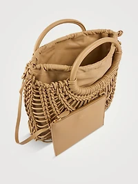 Woven Leather Tote Bag