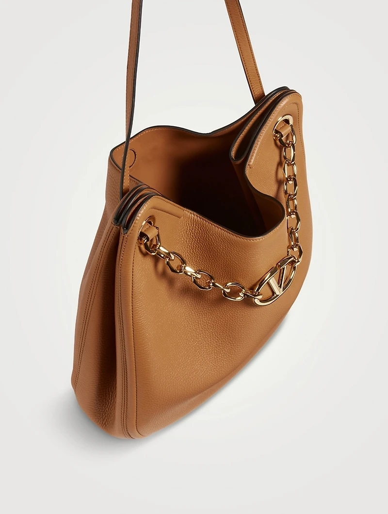 VLOGO Gate Leather Tote Bag