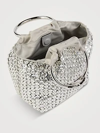 Small Carry Secrets Embellished Satin Tote Bag