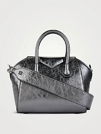 Toy Antigona Metallic Leather Bag