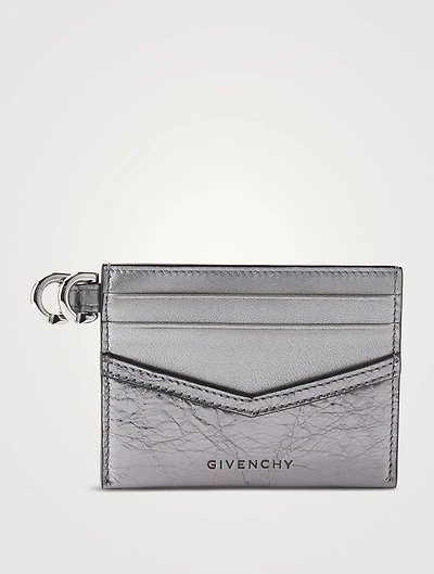 Voyou Metallic Leather Card Holder