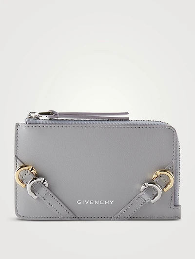 Voyou Zipped Leather Card Holder