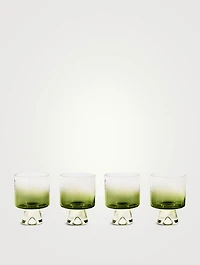 Four-Piece Tank Set Low Ball Glass Set