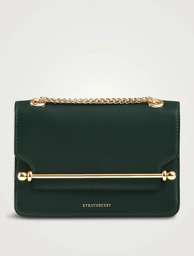 East West Mini Leather Crossbody Bag