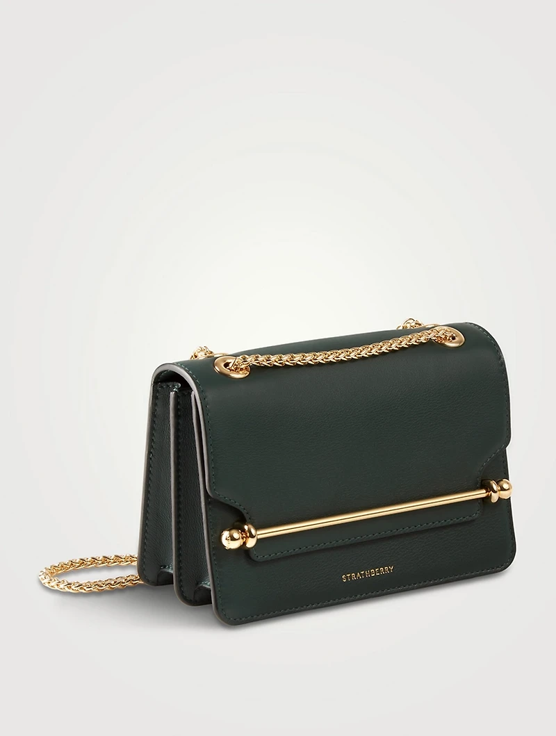 East West Mini Leather Crossbody Bag