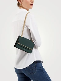East West Mini Leather Crossbody Bag
