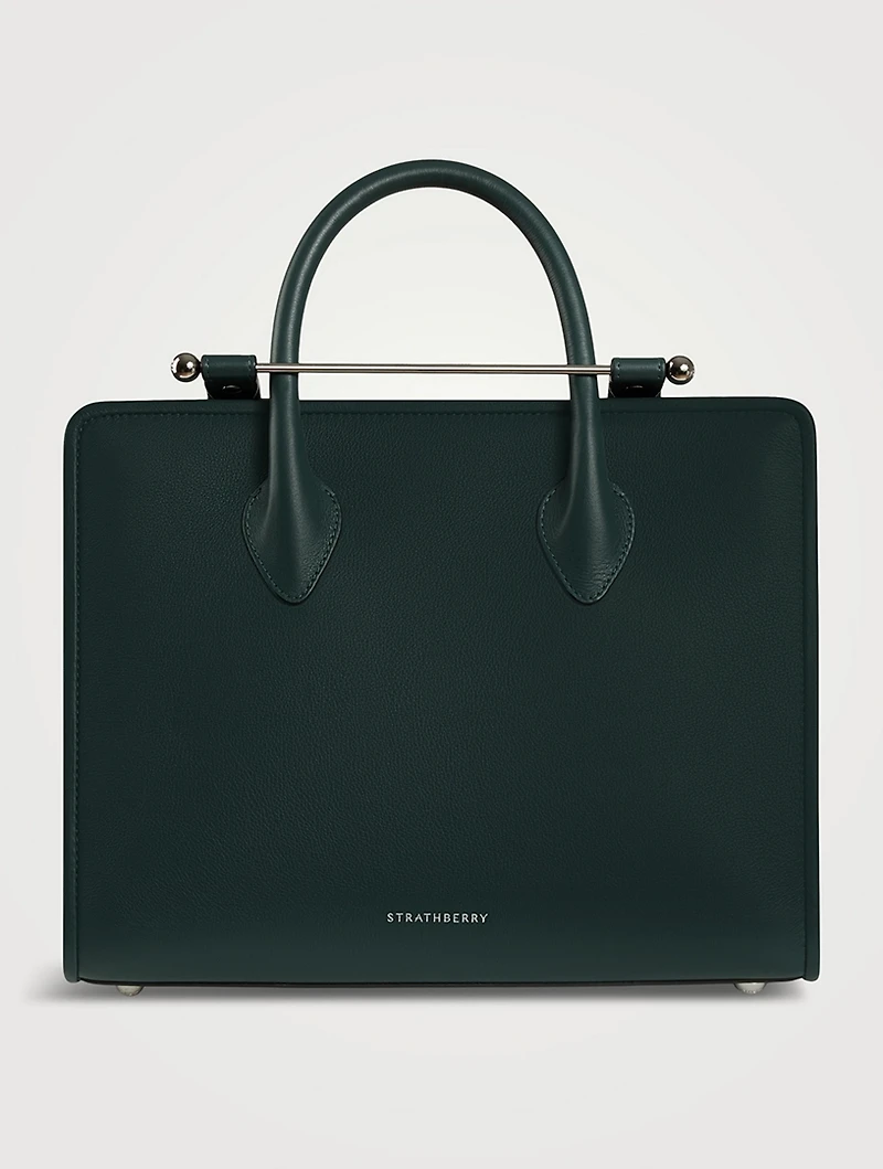 Midi Leather Tote Bag