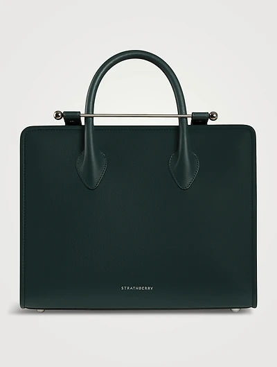 Midi Leather Tote Bag