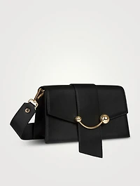 Mini Crescent Leather Shoulder Bag