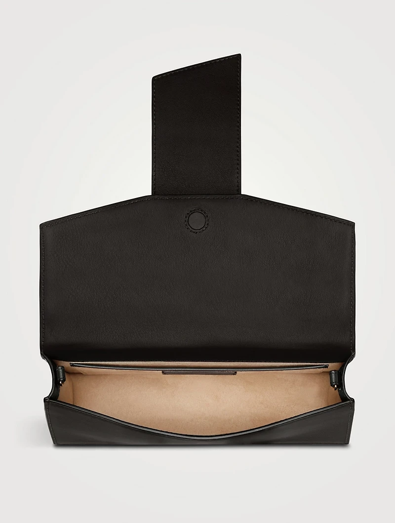 Mini Crescent Leather Shoulder Bag
