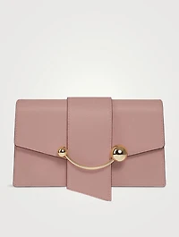 Crescent On A Chain Leather Crossbody Bag