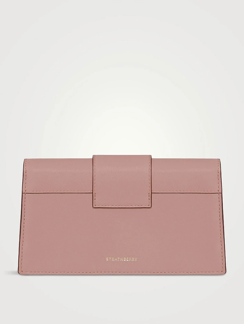 Crescent On A Chain Leather Crossbody Bag