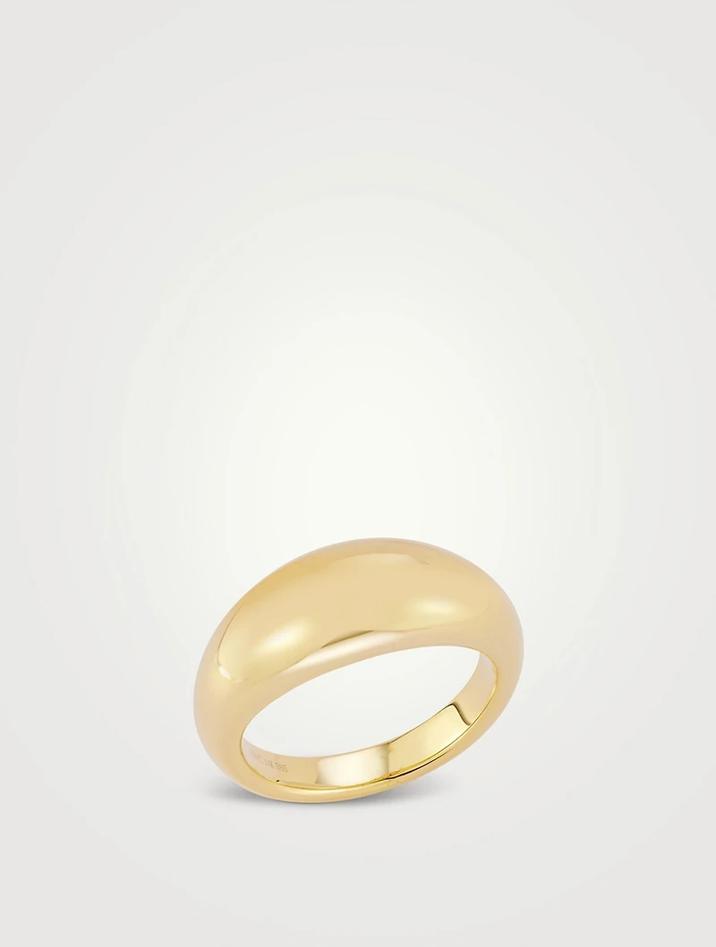 14K Gold Jumbo Dome Ring
