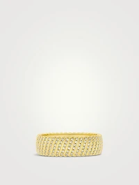 14K Gold Jumbo Twist Ring With Diamonds