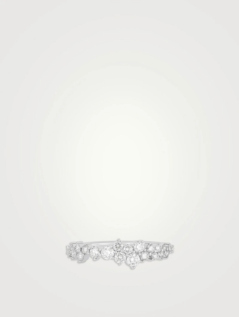14K White Gold Diamond Cluster Ring