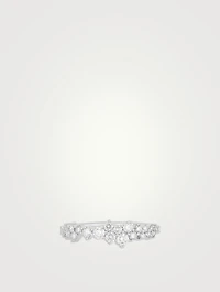 14K White Gold Diamond Cluster Ring