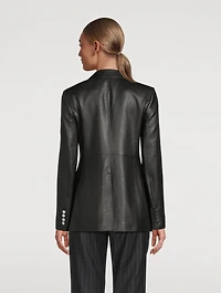 Slim Leather Blazer