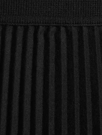 Pleated Flannel Midi Skirt