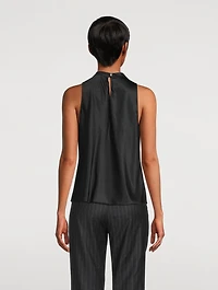 Cowlneck Satin Top