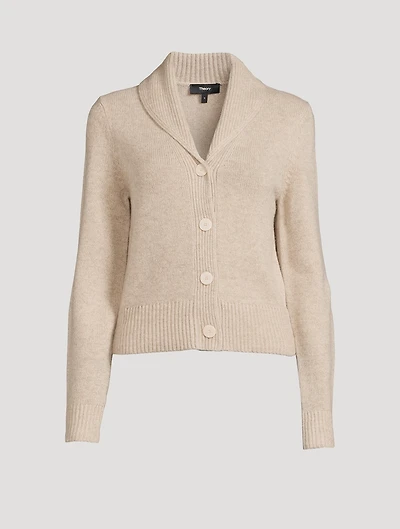 Shawl-Collar Cashmere Cardigan
