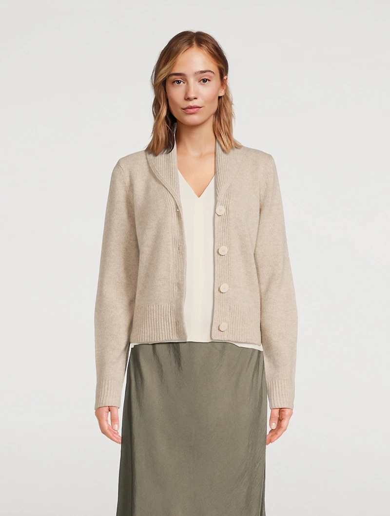 Shawl-Collar Cashmere Cardigan