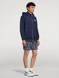 Nylon Hooded Track Jacket
