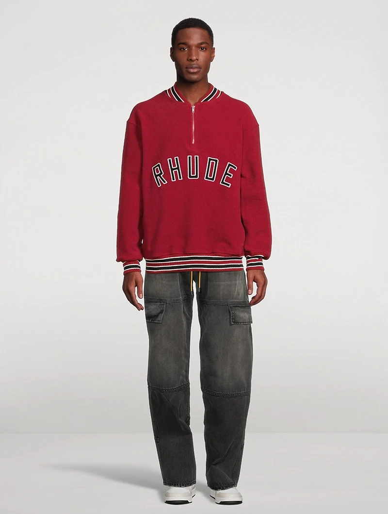 Quarter-Zip Varsity Sweatshirt