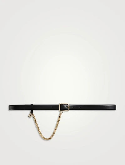 VLOGO Chain Leather Belt