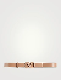 Enamelled VLOGO Leather Belt