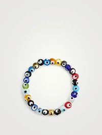 Beaded Bracelet With Evil Eye Glass Beads