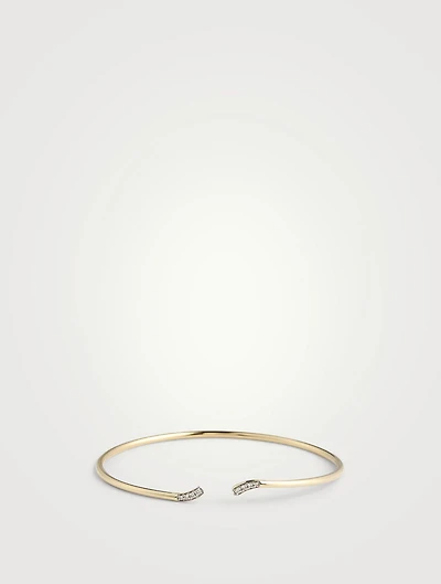 Gold Bangle Bracelet With Gems