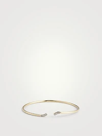 Gold Bangle Bracelet With Gems