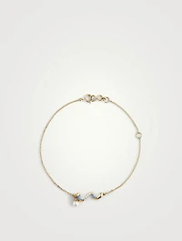 Gold Azure Chain Bracelet With Gems