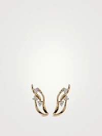 Symph Gold Stud Earrings With Gems