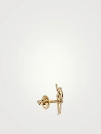 Symph Gold Stud Earrings With Gems