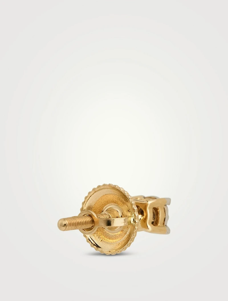 Emily Gold Stud Earrings With Gems