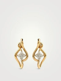 Ellie Gold Stud Earrings With Gems