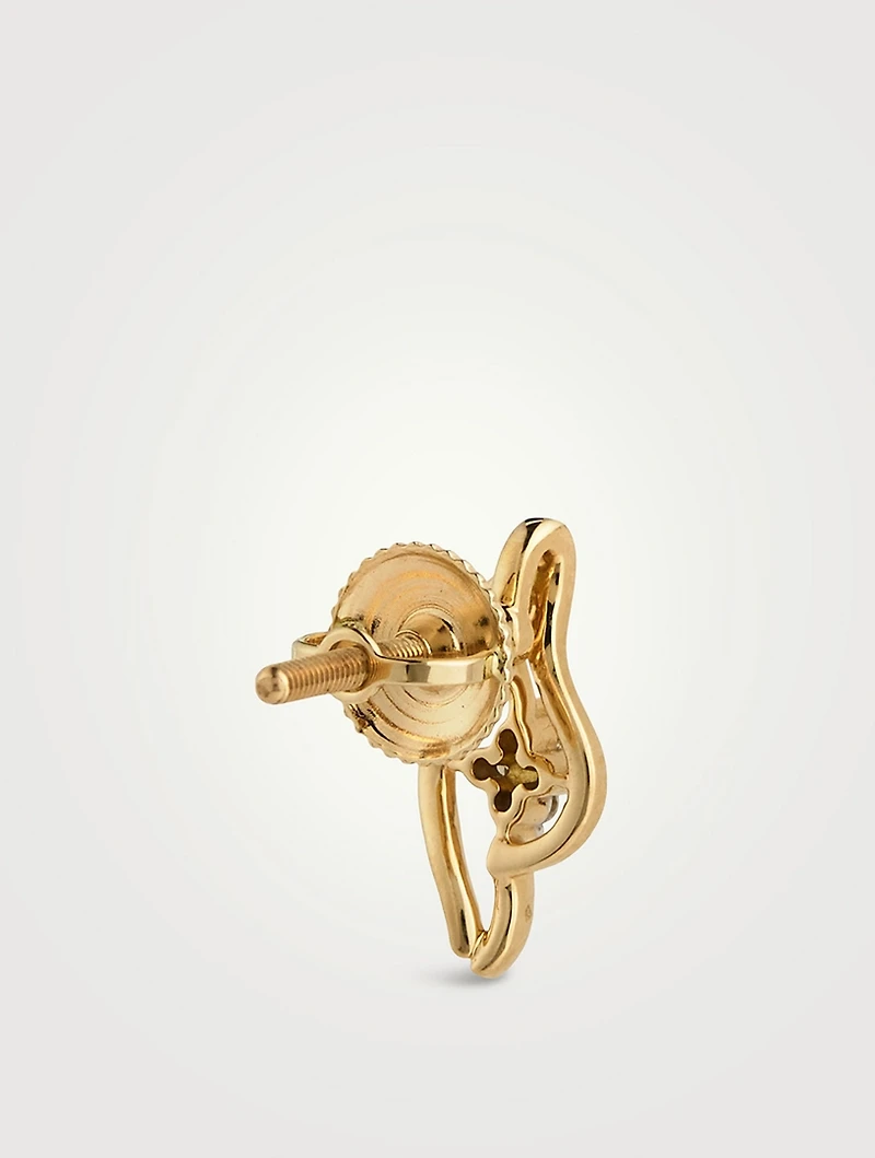 Ellie Gold Stud Earrings With Gems