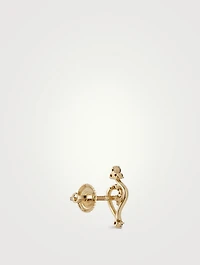 Trista Gold Stud Earrings With Gems